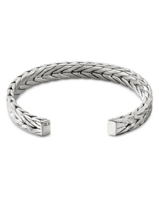 Sterling Silver Men's Hammered Cuff Bracelet
