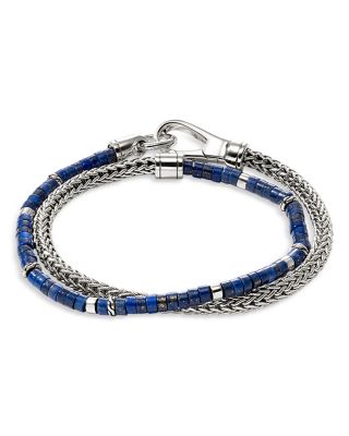 Sterling Silver Heishi Gemstone Wrap Bracelet