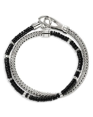 Sterling Silver Heishi Gemstone Wrap Bracelet