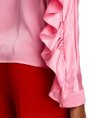 PHY-A0214 PINK RUFFLE BLOUSE