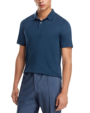 Shop Theory Kayser Short Sleeve Polo In Deep Sea