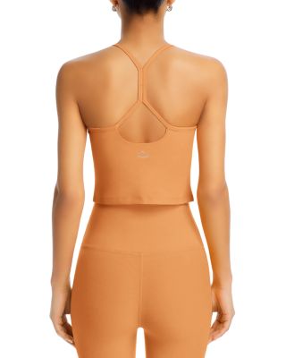 Spacedye Slim Racerback Cropped Tank in Marmalade Heather	
