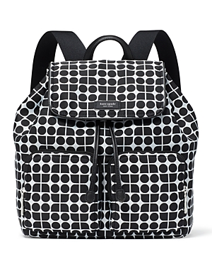 Kate Spade New York Noel Jacquarded Fabric Backpack In Black