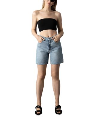 Flex Back Denim Shorts
