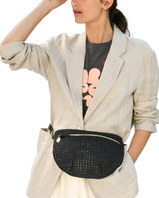 Grande Fanny Woven Checker Leather Belt Bag