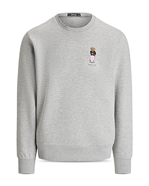 Polo Ralph Lauren Cotton Regular Fit Embroidered Bear Sweatshirt In Grey Heather