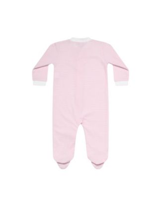 Girls' Blue Heart Print Zipper Footie - Baby