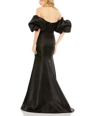 Sweetheart Off The Shoulder Puff Sleeve Gown