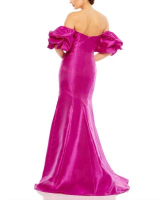 Sweetheart Off The Shoulder Puff Sleeve Gown