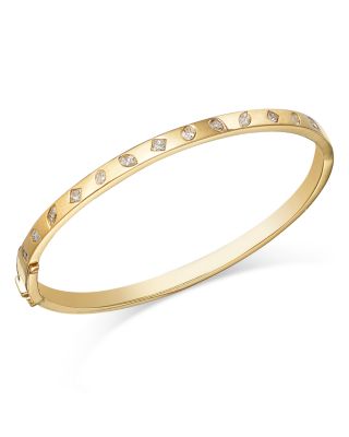 Bloomingdale's Fine Collection - Diamond Round and Full Cut Bangle Bracelet in 14K Yellow Gold, 0.70 ct. t.w.