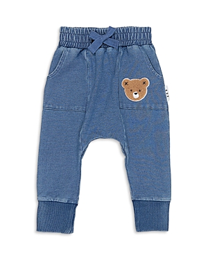 Huxbaby Unisex Huxbear Cotton Blend Knit Denim Drop Crotch Pants - Baby, Little Kid