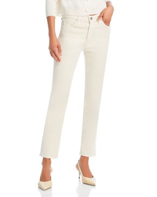 AG Mari High Rise Slim Straight Jeans in Opal Stone Bloomingdale's