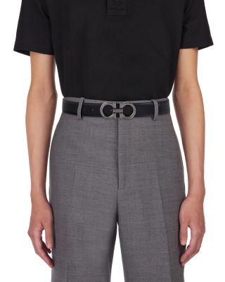 Men's Double Gancini Reversible Leather Belt
