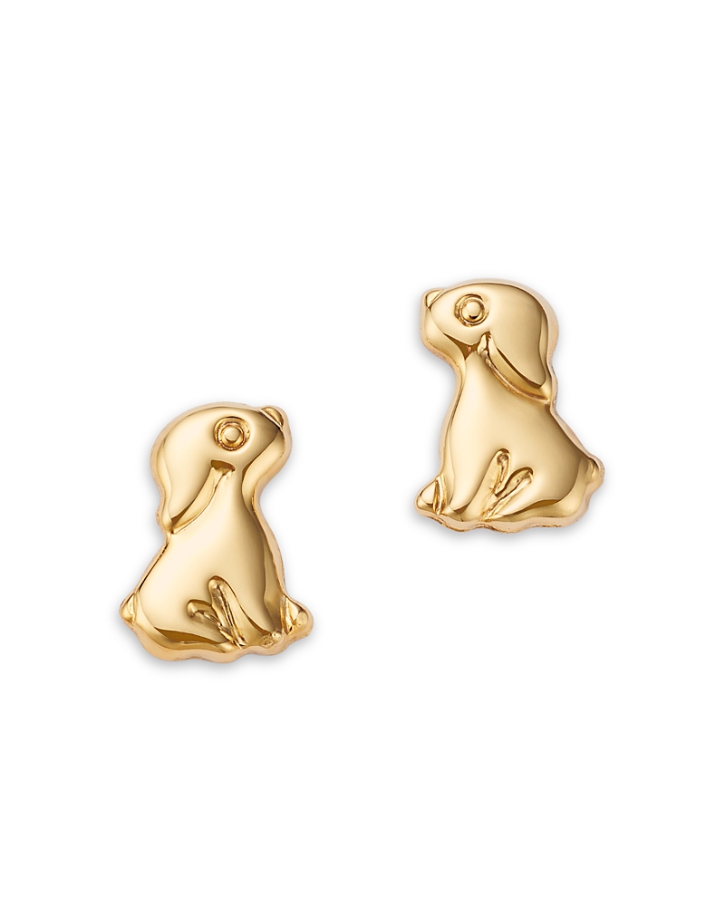 Bloomingdale's Fine Collection Children's Tiny Puppy Screw Back Stud Earrings in 14K Yellow Gold