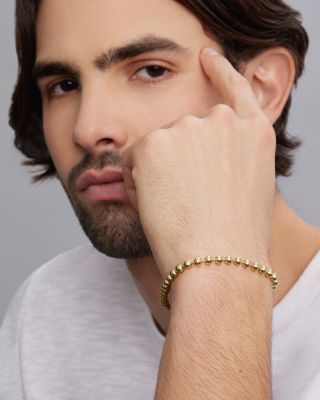 18K Yellow Gold Plain Ball Bracelet, 5mm - Exclusive