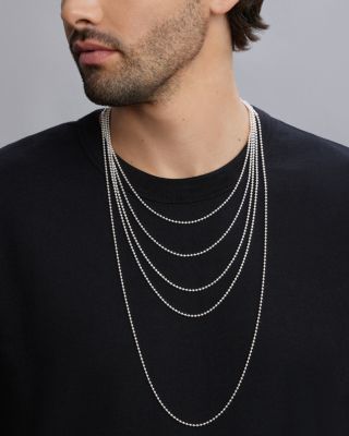 Men's Sterling Silver Anthem Ball Chain Necklace, 20" - Exclusive