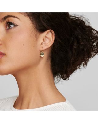 18K Yellow Gold Classico Crinkle Drop Earrings