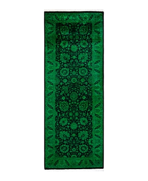 Shop Bloomingdale's Fine Vibrance M1388 Runner Area Rug, 3' X 8'1 In Green