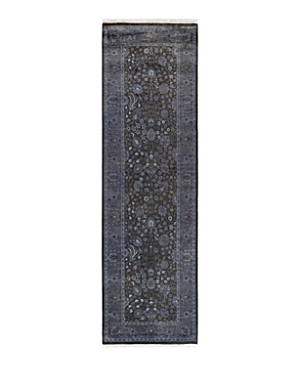 Shop Bloomingdale's Fine Vibrance M1607 Runner Area Rug, 2'7 X 8'10 In Gray