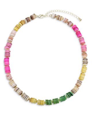 Aqua Multicolor Beaded Necklace, 18-21 - Exclusive