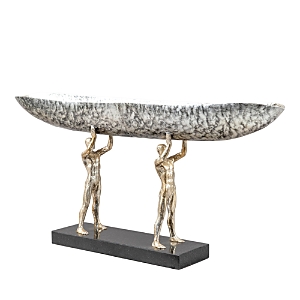 Surya Homo Sapiens Decorative Bowl In Silver