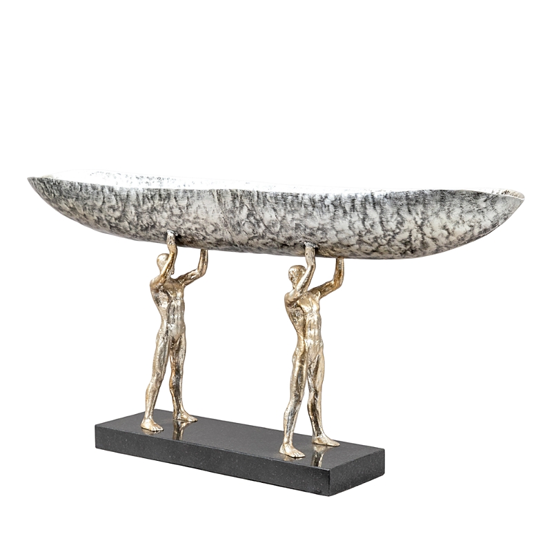 Surya Homo Sapiens Decorative Bowl In Nickel
