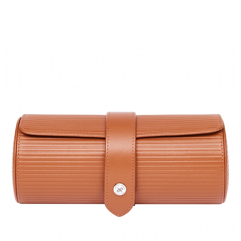 Rapport London Nova Three Watch Roll In Brown