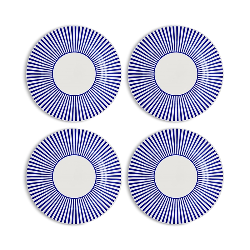 Spode Blue Italian Steccato Salad Plates, Set Of 4