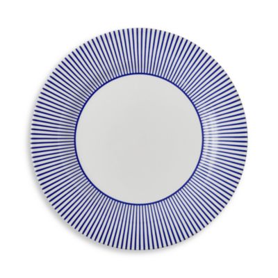 Blue Italian Steccato Dinner Plates, Set of 4