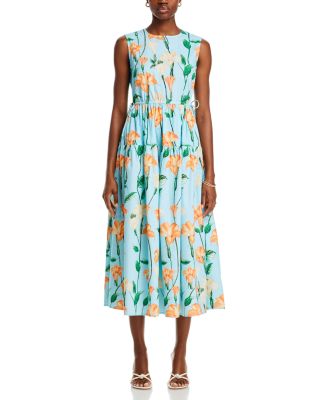 Printed Cotton A Line Dress