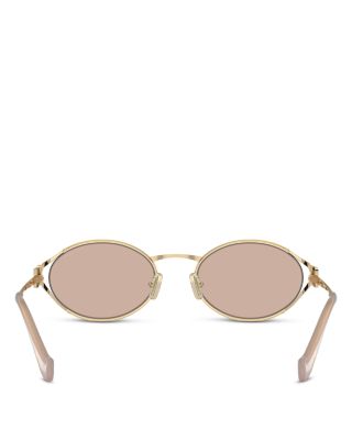 Metal Oval Sunglasses, 54mm