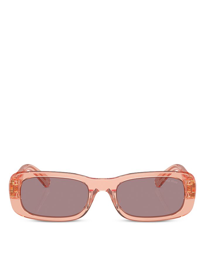 Miu Miu Womens Pink Mu 08zs Oval-frame Acetate Sunglasses In Pink/purple Solid