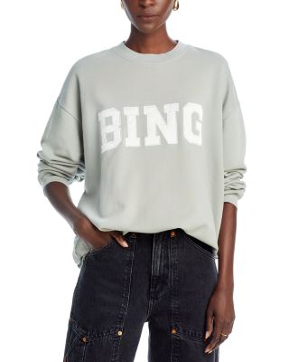 Anine Bing - Tyler Cotton Crewneck Sweatshirt