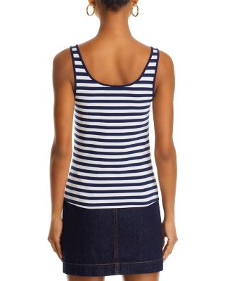 Fathima Striped Cotton Tank Top