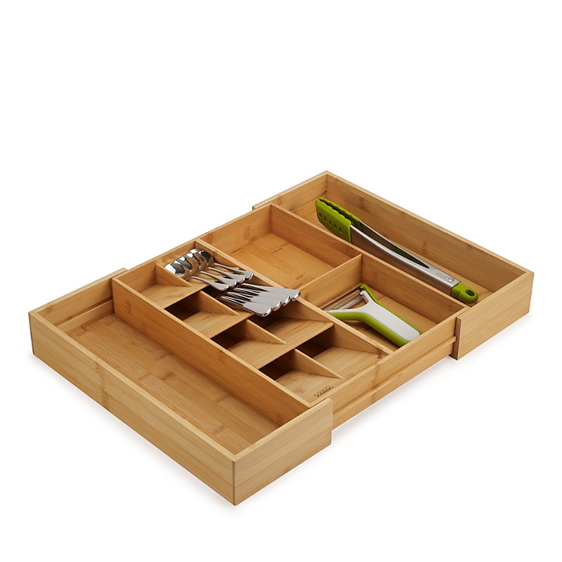 Joseph Joseph Drawerstore Bamboo Expandable Cutlery, Utensil & Gadget Organizer In Light Brown