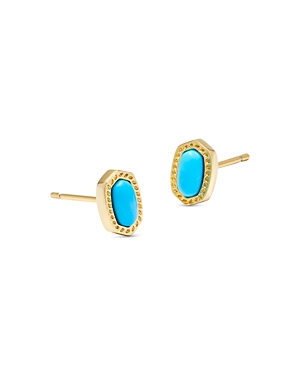 Shop Kendra Scott Mini Ellie Stud Earrings In Gold Turquoise Magnesite