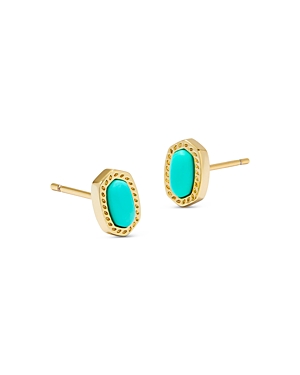 Shop Kendra Scott Mini Ellie Stud Earrings In Gold Mint Magnesite