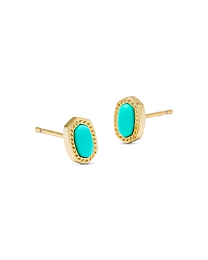 Kendra Scott Ellie Mini Stud Earrings In Gold Mint Magnesite