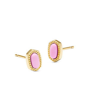 Shop Kendra Scott Mini Ellie Stud Earrings In Gold Fuchsia Magnesite
