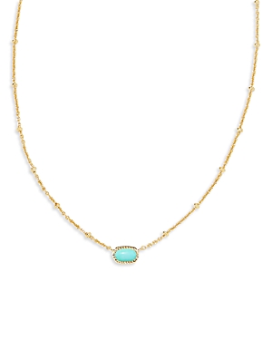 Kendra Scott Elisa Mini Pendant Necklace In Gold Mint Magnesite