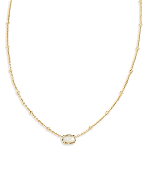 Shop Kendra Scott Mini Elisa Satellite Short Pendant Necklace, 15-19 In Gold Ivory Mother Of Pearl