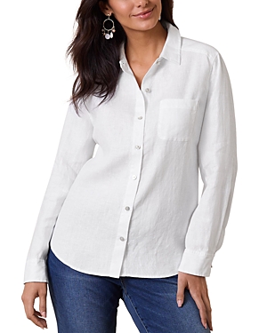 Shop Tommy Bahama Coastalina Relaxed Linen Button Front Shirt In White