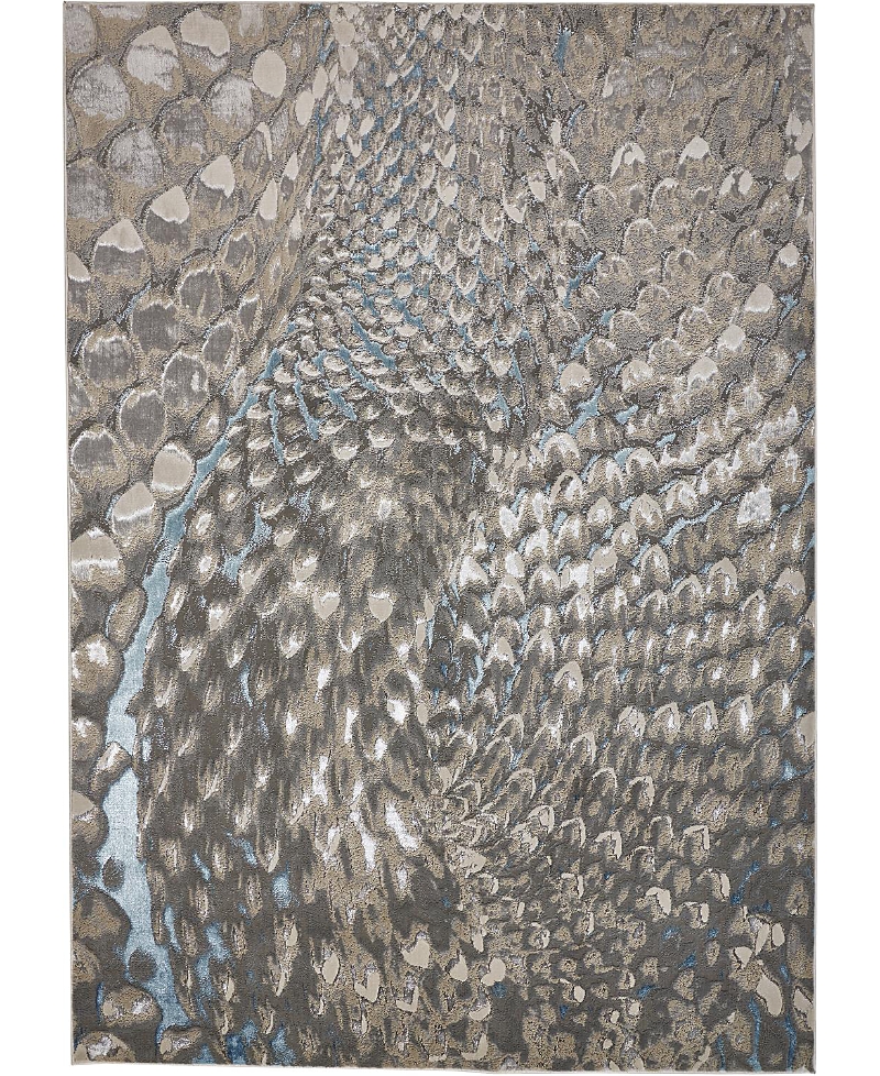 Photos - Chandelier / Lamp Feizy Azure AZR3403F Area Rug, 6'7 x 9'6 AZR3403FBLUSLVF05