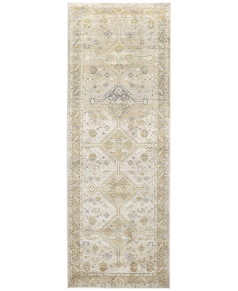 Shop Feizy Aura Aur3738f Runner Area Rug, 2'10 X 7'10 In Gold/ivory