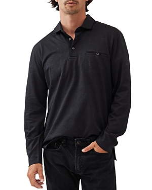 Shop Rodd & Gunn Clinton Long Sleeve Polo Shirt In Onyx