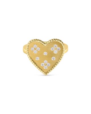 Roberto Coin - 18K Yellow Gold Diamond Venetian Princess Heart Ring