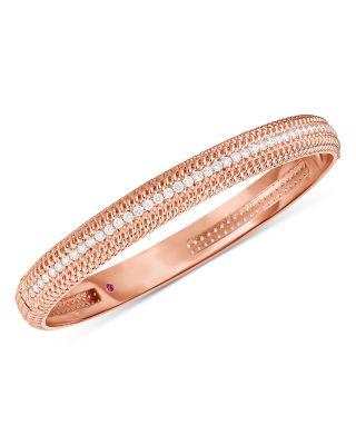 Roberto Coin 18K Rose Gold Opera Diamond Bangle Bracelet