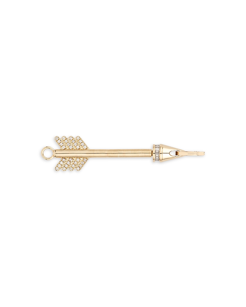Shop Adina Reyter 14k Yellow Gold Diamond Arrow Pendant