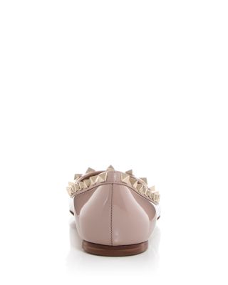 Women's Rockstud Pointed Toe Ballet Flats
