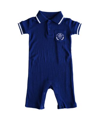 Charlie Lou Baby - Boys' Waffle Polo Romper - Baby